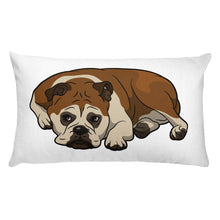 English Bulldog Rectangular Pillow - Lying down