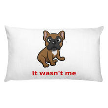 French Bulldog Rectangular Pillow - "IT WASN'T ME"